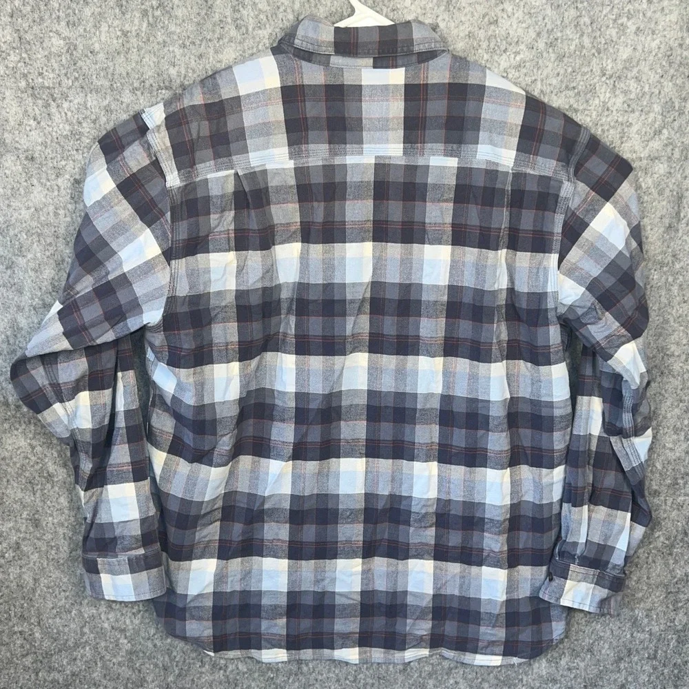 Carhartt Men's Rugged Flex Relaxed Fit Plaid Flannel Shirt XL Blue Grey 104909